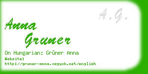 anna gruner business card